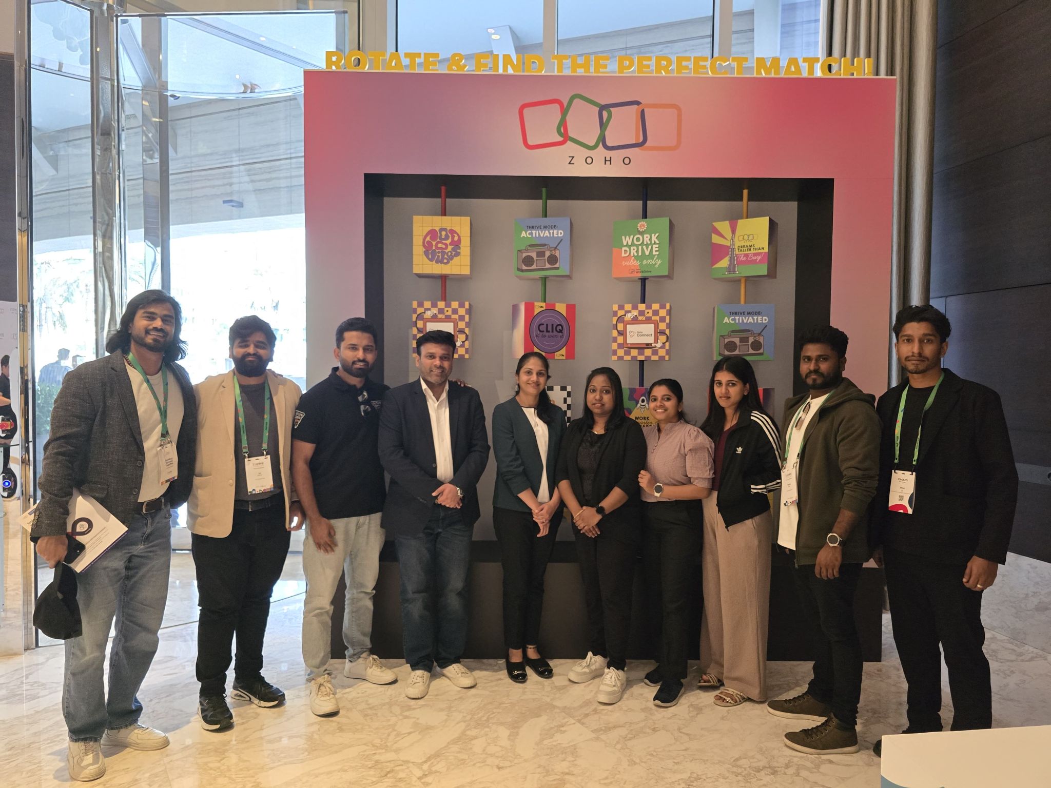 Nurture Spark team at a Zoho event